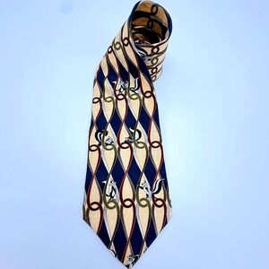 Warner Bros Studio Store 1997 Pepe Le Pew Skunk Cartoon Silk Necktie‎